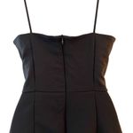 ZARA Midriff Cut Out Black Mini Spaghetti Strap Dress size L Sexy Party LBD Photo 7