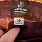 Just Black Skinny Jeans Women’s Size 29 Burgundy Red Mid Rise Full Length Photo 3