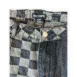 Hot Topic  Straight Leg Checkerboard Black Gray Jeans Size Large Photo 5