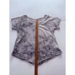 OH MY GAUZE Shirt Sz 1 S/M Gray Tie Dye Asymmetric Hem Artsy Lagenlook Beach White Photo 7