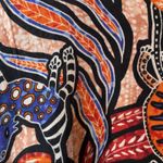 H&M  Orange Multicolor‎ Geometric Short Sleeve Kaftan Dress Size 2 Photo 7