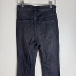 We The Free  Jeans Womens 26 Black Flare High Rise Button Fly Distressed Hem Boho Photo 11