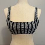 Aerie Black and White Geometric Print Bikini Top Size M Photo 1