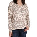 NWOT Blis Women’s Beige Pink Leopard Animal Print Long Sleeve Top Size XL Tan Photo 3