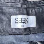 SEEK the Label Black Faux Leather Mini Skirt Size XS Photo 2