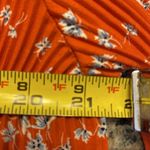 Max Studio  Pleated Red Orange Floral Flowers Bell Sleeves Size Large EUC #0999 Photo 9