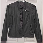 Fox Riders Co. Faux Leather‎ Light Gray Women's Three Pocket Jacket Size M Size M Photo 0