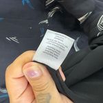 Classiques Entier Classiques Enrier Black Faux Wrap Blue Feather Flare Sleeve Dress Photo 4