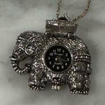 VINTAGE JEWELLERY, PICADOR ELEPHANT MARCASITE PENDANT WITH HIDDEN WATCH Silver Photo 2