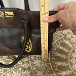 ONNA EHRLICH Black Leather MADISON Tote Satchel Handbag Purse Brown Photo 6