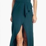 Dress the Population NWOT Kai Strapless Slit Gown Maxi PINE sz XS Photo 0