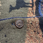 Northern Treasures Navy and Beige Cardigan Knit Sweater Deer CottageCore Sz Med Blue Photo 5