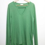 Anthropologie , green T.La Nadia cut out neck waffle knit long sleeve top. Photo 0