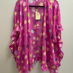 easel  Smiles For Days Multicolor Short Sleeve Kimono - Size L - NWT Photo 0