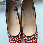 J.Crew  Red and Black Heart Pattern Flats Photo 0