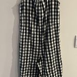 Madewell Tie-Waist Wide-Leg Jumpsuit in Gingham Mix size small Photo 4