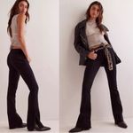 Free People Retro 70s Level Up Slit Bootcut Jeans Pitch Black Size 31 NEW Photo 1