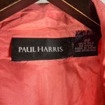 Paul Harris Silk Shirt Women's M Coral Button‎ Up Short Sleeve Pockets Pink Size M Photo 1