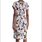 Bobeau Floral Dress Cap Sleeve Side Tie Photo 2