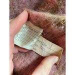 Vintage Mohair Wool Woven Plaid Fringe Pink Scarf Soft Warm Scandigirl Winter Photo 4