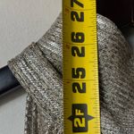 Anthropologie  Maeve Silver shiny metallic tank Open Back Tie medium Festival Photo 7