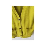 Elan Lime GreenButton Down Cardigan wool blend size Small Photo 2