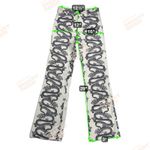 Motel Rocks Zoven Trousers Dragon Rope White High Waist 32" Inseam Size M Photo 4