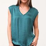 Dear John  Yanis V-Neck Sleeveless Top in Deep Teal Photo 0