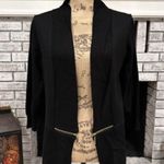 Philosophy NWT Open Cardigan Gold Zipper Medium Stretcb Ribbed Neutral Lagenlook Photo 6