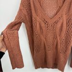 Urban Outfitters  Kimchi Blue V Neck Sweater Size Small Boho Baggy V Neck Cozy Photo 3