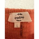 Entro  Flutter Sleeve V-Neck Tiered Mini Dress Cotton Orange Women's Size Large Photo 5