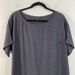 Eileen Fisher  Grey Dots Tencel Blend Short Sleeve Shift Dress Size M Photo 1