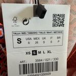 ZARA  Fitted High Waist Orange and Purple Geometric Print Shorts Small Photo 6