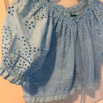 Melissa Odabash Francesca Eyelet Off the Shoulder Blue Cover Photo 4