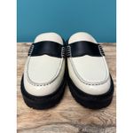 VINNY's Panelled Polished Leather Mules Loafers Off Photo 4