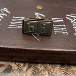 Vintage Wood & Metal “hi” Statement Ring Size 6.5 Boho Indie Unique Brown Photo 1