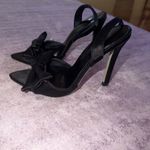 Elegant Black Bow Women's Heels Size 6 Photo 2