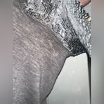 We The Free Free People Rare Silver Sequin Sleeve Graphic Eagle Tee Photo 10