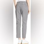 Tory Burch Women’s Callie Jaquard Seamed Black Ivory Mid Rise Cropped Pants Sz 8 Photo 4