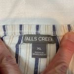 Falls Creek 8  Black & White Stripe Peasant Cottagecore Blouse Size XL Photo 4