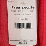 Free People Ice Cold Lace Up Top in Crimson Rose Size XS NEW NWT Photo 12