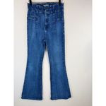 We The Free  People Women Jeans Blue Denim Jayde Flared Hi Rise Dark Wash Size 26 Photo 5