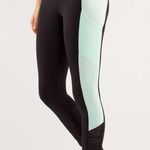 Lululemon Get up and Glo Women’s Black and Mint Legging size 4 Photo 0