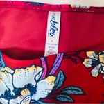 Floral Swimsuit Bottoms Red Multicolor Tie Side Bikini Bottom Size L Photo 3