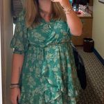 Sienna Sky  Green Tiered Wrap Midi Dress Photo 4