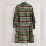 Green Plaid Shirt Dress Photo 3