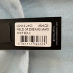 LIONESS  Field Of Dreams Light Soft Blue Stretch Off Shoulder Glam Maxi Dress XS Photo 4