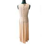 Handmade 70s VTG Off White Empire Waist Maxi Dress With Sheer Crocheted Cape Overlay S/M Photo 6