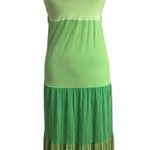 Gap Multi Green colored cotton spaghetti strap maxi dress size S Photo 0