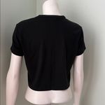 Cuts Clothing  Black Cropped Tee Small Photo 5